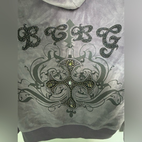 EUC Jeweled Velour Hoodie - Picture 5 of 10